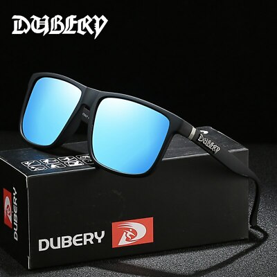 #ad DUBERY Men Polarized Sunglasses Outdoor Driving Square Mirror Shades UV Glasses