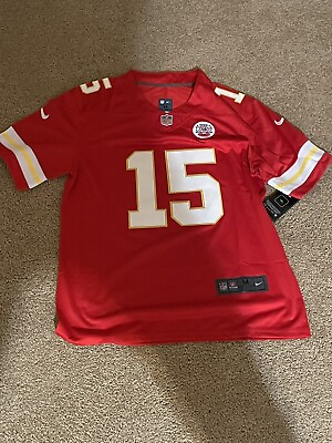 #ad NWT Kansas Chiefs Patrick Mahomes #15 stitched Red Football Jersey Men#x27;s Med