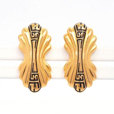 #ad Fendi authentic Logo Earrings Motif height 32.3mm width 15.3cm Weight 14.3g