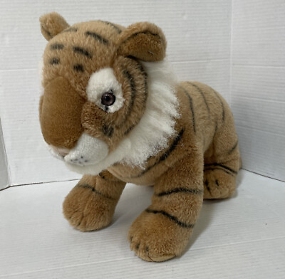 #ad Pier 1 One Imports Striped Tiger Plush Large 24quot; Realistic Stuffed Animal RARE