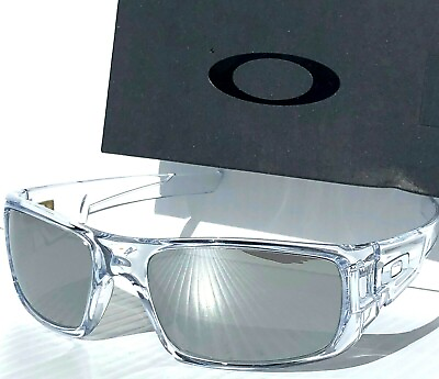 #ad NEW Oakley Crankshaft CLEAR POLARIZED Galaxy Chrome Mirror Iridium Sunglass 9239