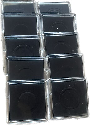 #ad 10 PC Penny Quarter Coin Holder Slab Platic Coin Box Protector Organizer