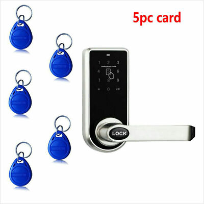 #ad Electronic Smart Keyless Door Lock Code Keypad Security Entry 5 RFID Card Tag