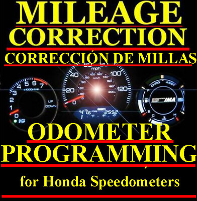 #ad Honda Speedometer Instrument Gauge Cluster Mileage Odometer PROGRAMMING