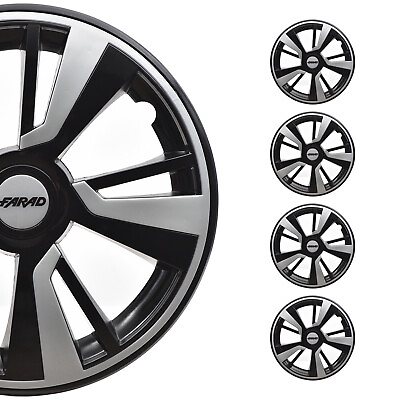 #ad 14quot; Wheel Covers Hubcaps fits Honda Light Gray Black Gloss