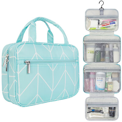 #ad Womens Travel Toiletry Bag Zip Folding Hanging Makeup Organizer Pouch Case Tote