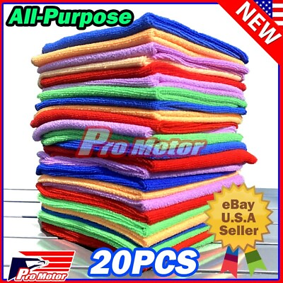 #ad 20x Microfiber Cleaning Cloth Towel Rag Drying car Detailing all purpose Dusting
