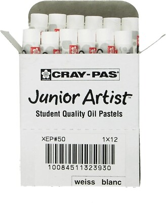#ad Sakura XEP 050 12 Piece Cray Pas Junior Artist Oil Pastel Set White