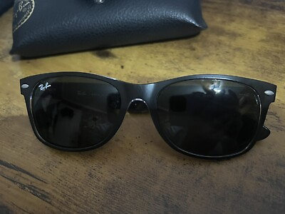 #ad Ray Ban RB2132 6052 55 18 Men#x27;s New Wayfarer Sunglasses Black