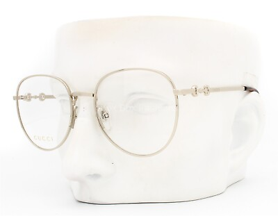 #ad Gucci GG 0880O 003 Eyeglasses Optical Frames Glasses Champagne Silver 51 18 140