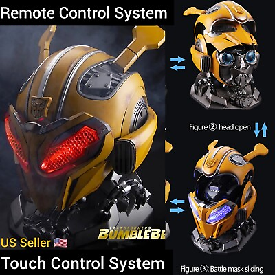 #ad US STOCK Touch Remote Voice Control 1:1 Bumblebee Helmet Best Birthday Gift 🎁