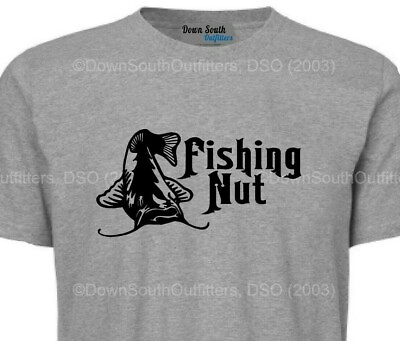 #ad Fishing T shirts Fishing Nut T shirt Funny Graphic Tee Dso