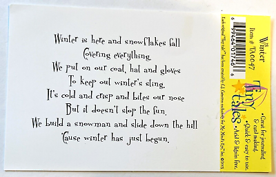 #ad My Mind#x27;s Eye Tiny Tales Winter Cardstock Sayings 3quot; x 5quot;