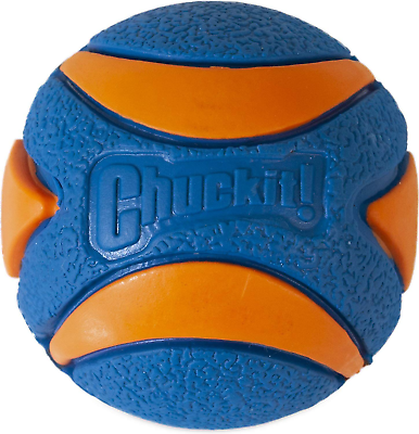 #ad Chuckit Ultra Squeaker Ball Durable High Bounce Chewable Dog Toy Medium 2Pack