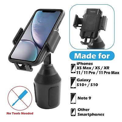 #ad Universal Adjustable Car Phone Mount Cup Holder Cradle Stand For Cellphone