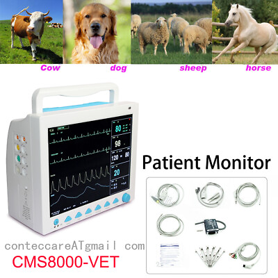 #ad Vet Veterinary Patient Monitor 6 ParameterECGNIBPPRSpo2TempRespCEFDA