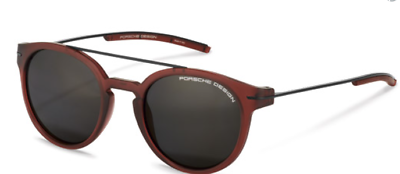 #ad NEW Porsche Design P8644 C Red Transparent Black Grey Polarized Sunglasses 8644