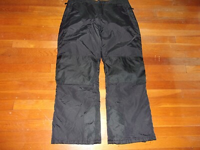 #ad SLALOM BLACK INSULATED SNOW SKI PANTS MENS XL EXCELLENT CONDITION