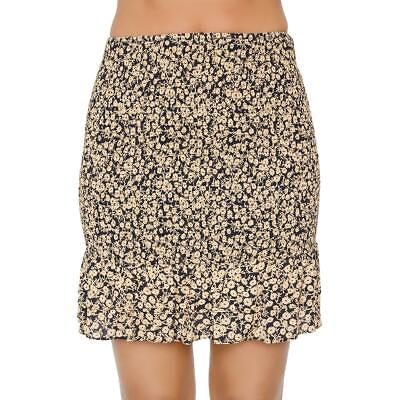 #ad Lost Wander Womens Ruffled Short Casual Mini Skirt BHFO 8253