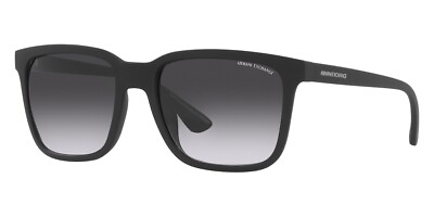 #ad Armani Exchange Men#x27;s Sunglasses AX4112SU 80788G Black Rectangle Gradient Gray