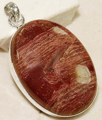 #ad Natural Skin Jasper 925 Solid Sterling Silver Pendant Jewelry NW11 5