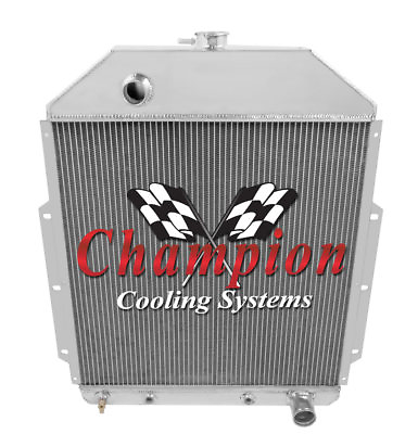 #ad 3 Row All Aluminum Champion CA Radiator For 48 52 Ford F Series Pickup Chevy V8