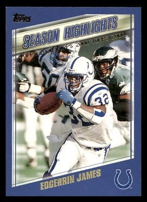 #ad 2000 Topps #327 Edgerrin James Collection Indianapolis Colts