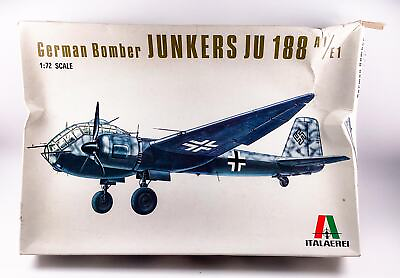 #ad Italeri 117 German Bomber Junkers Ju 188 A1 E1 1 72 Scale Plastic Model Kit