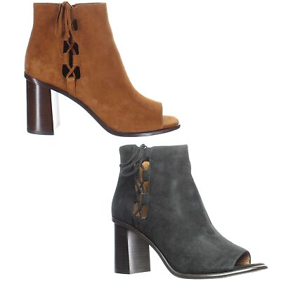 #ad Frye Womens Amy Side Ghillie Suede Open Toe Booties $18.12