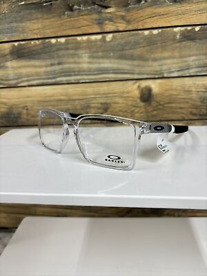 #ad Oakley Exchange OX8055 Eyeglasses Polished Clear 56mm Pre Ownd No Box Authentic