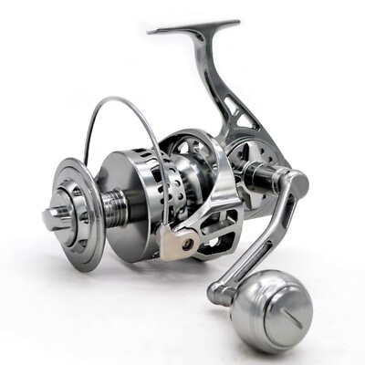 #ad CAMEKOON WT7000 All Aluminum Saltwater Spinning Fishing Reel Max Drag Over 83 LB