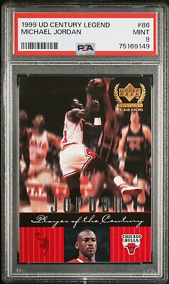 #ad 1999 Upper Deck Century Legends #86 Michael Jordan PSA 9 Player Of The Century