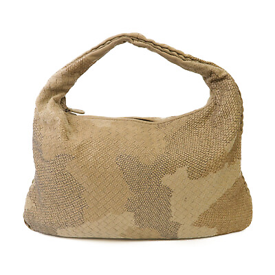 #ad BOTTEGA VENETA BV Shoulder Bag Calfskin Leather Beige $630.00