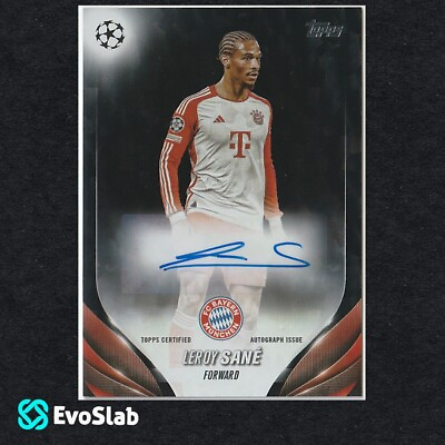 #ad 2023 24 Topps Club Competitions Leroy Sane Auto 10 Icy Black Foilboard #A LS