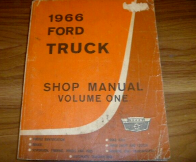 #ad 1966 Ford B750 Bus Steering Suspension Axle Brakes Service Repair Manual Vol 1