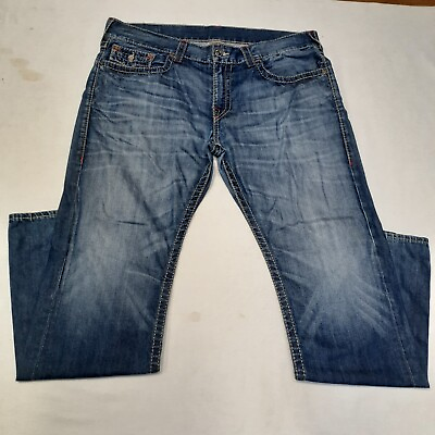 #ad True Religion Jeans Adult Size 38 Straight Leg Blue Womens Pants