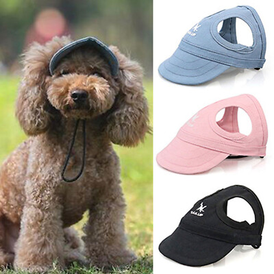 #ad Pet Supplies Dog Hats Universal Peaked Cap Dog Baseball Caps Sun Proof Outdoor *