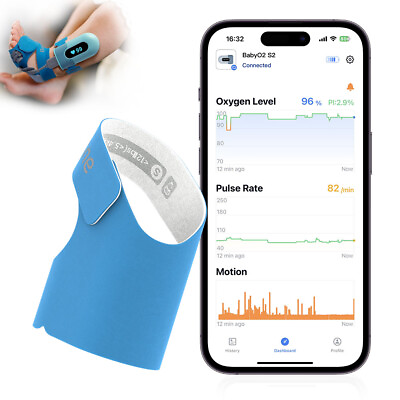 #ad Smart SOCK S1 Baby Monitor Monitoring Heart Rate amp; Oxygen Level for Baby Safety