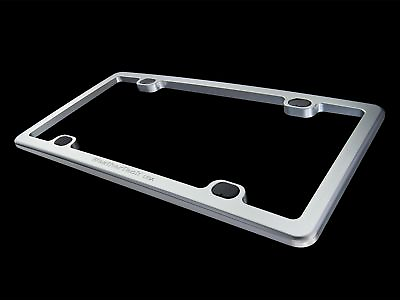 #ad WeatherTech Billet Aluminum License Plate Frame For Cars Clear Bright Silver