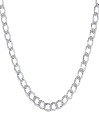 #ad Solid 925 Sterling Silver Curb Chain 8MM Necklace Made in Italy 16quot; 30quot;