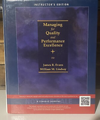 #ad Instructors Edition Managing For Quality And Performance Excellence Tenth Editio
