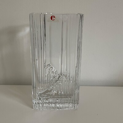 #ad Iittala Finland Tapio Wirkkala Sointu Glass Vase 1960#x27;s MCM Artist Signed TW