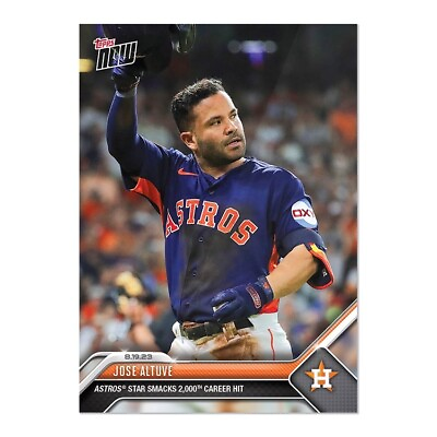 #ad 2023 TOPPS NOW MLB CARD HOUSTON ASTROS JOSE ALTUVE #732 HITS 2000 CAREER HIT