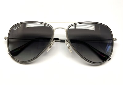 #ad Ray Ban RB 3513M 164 T3 Aviator Flat Metal Sunglasses Matte Gray Polarized Lens $75.00