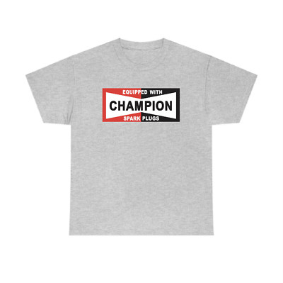 #ad Vintage Style Champion Spark Plug T shirt hot rod racing S 3XL