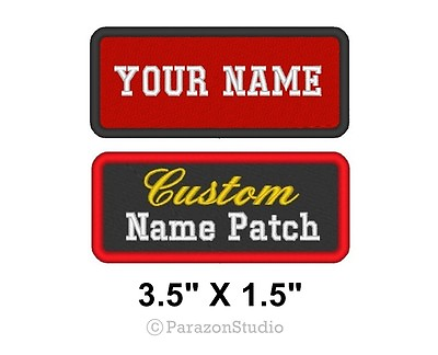 #ad Custom Embroidered Name Tag Patch Motorcycle Biker Badge 3.5” x 1.5quot; A