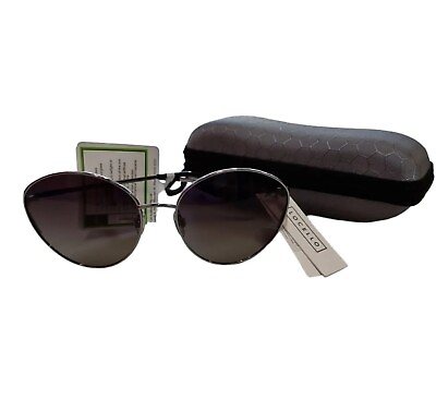 #ad LOCELLO Summer Sunglasses Polarised Womens Silver Eyewear Case New RRP $89.95