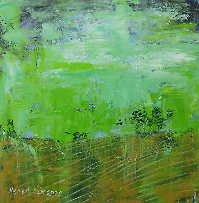 #ad Abstract green Acrylic on canvas 80x80cm