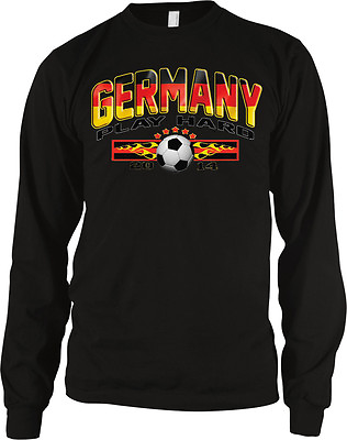 #ad Germany Fußball Deutschland 2014 Play Hard Soccer Football Long Sleeve Thermal $13.27