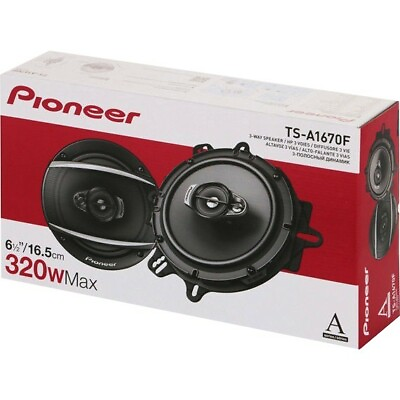 #ad PAIR Pioneer TS A1670F 320 Watt 6.5quot; 3 Way Coxial Car Audio Speakers 6 1 2quot;